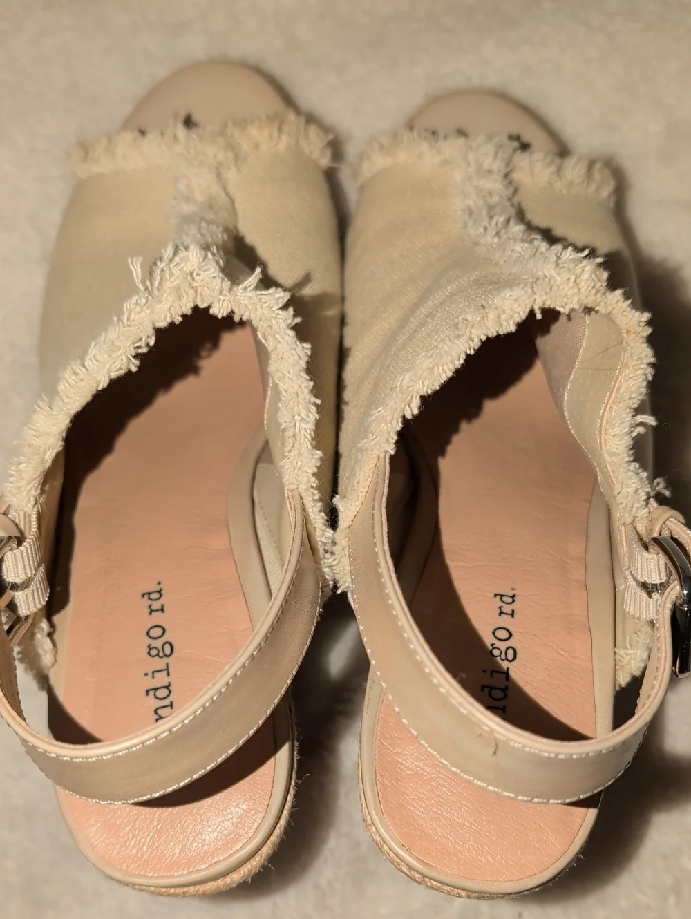 Women's Indigo Rd. Harris Canvas Espadrille Platform Wedge Sandals - Size 7.5